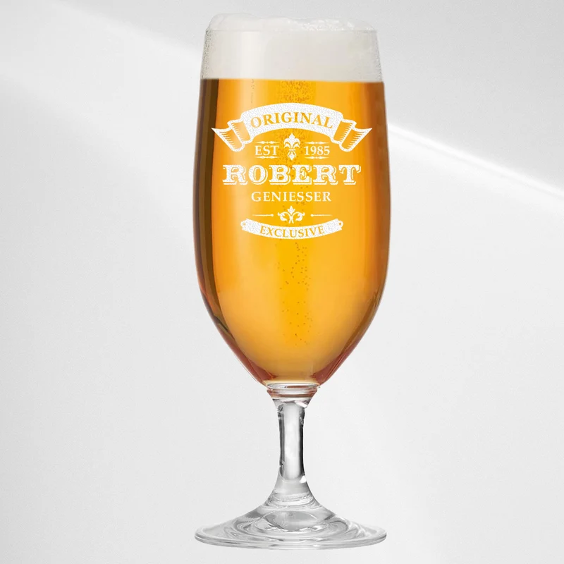 Bierglas Pilstulpe 0,3 Liter mit Wunschgravur - ideal als Geschenk