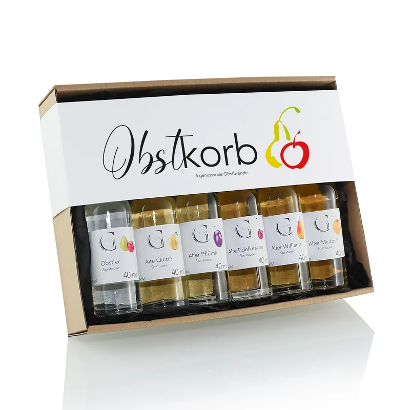 Obstkorb - Schnäpse-Geschenk