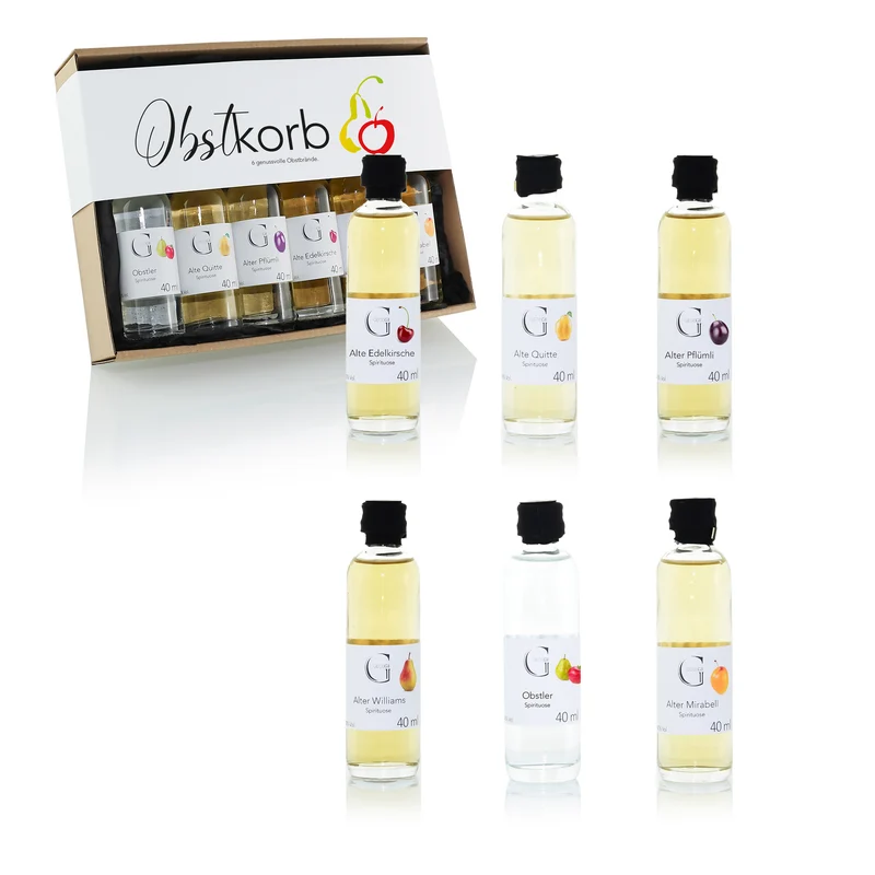 Obstkorb - Schnäpse-Geschenk