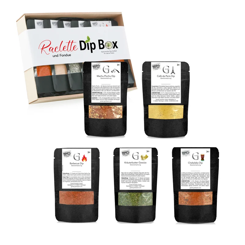 Dip Box Raclette und Fondue - Geschenkset