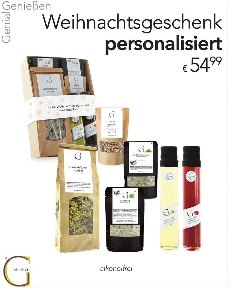 Personalisierbares Weihnachtsgeschenk groß - ohne Alkohol