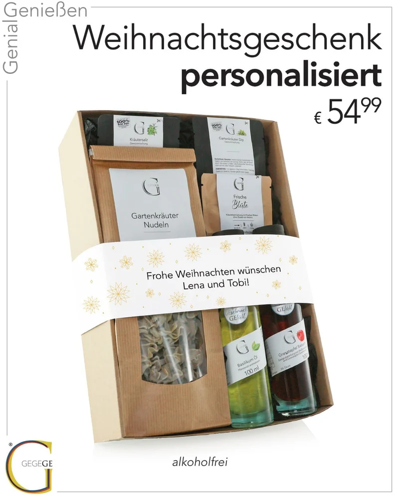 Personalisierbares Weihnachtsgeschenk groß - ohne Alkohol