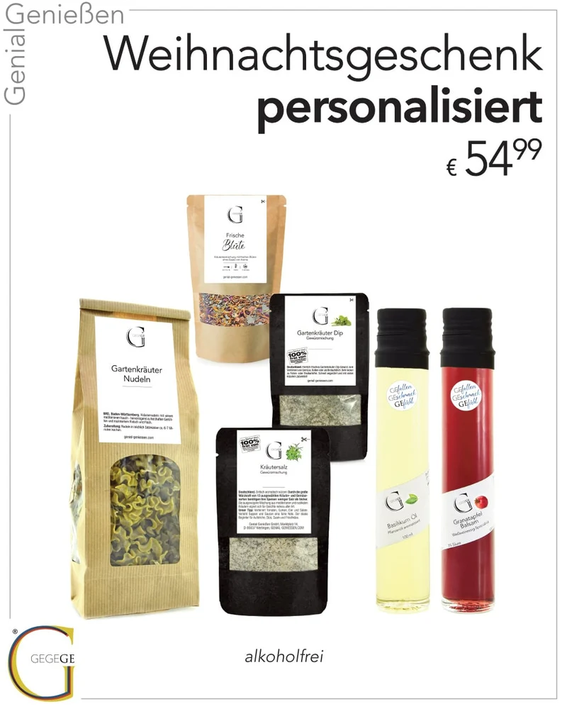 Personalisierbares Weihnachtsgeschenk groß - ohne Alkohol