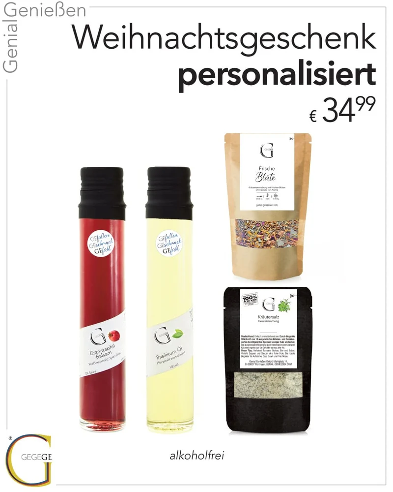 Personalisierbares Weihnachtsgeschenk klein - ohne Alkohol