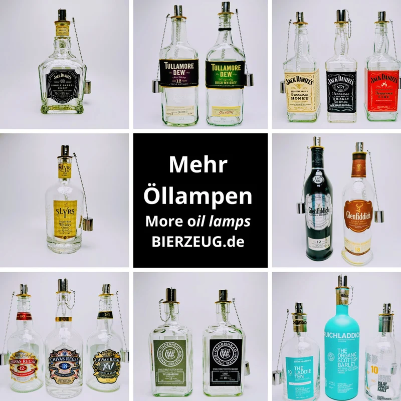 Whisky-Öllampe Glenfarclas | Handgemachte Öllampe aus Glenfarclas Whiskey Flaschen | Upcycling | Individuell | Geschenk | Schottland | Deko