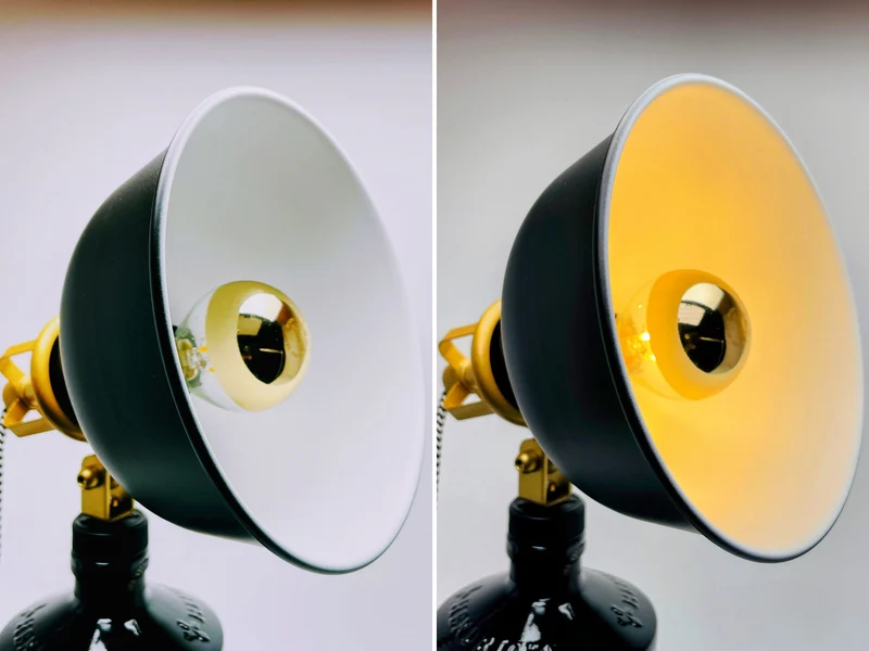 Whisky Tischlampe aus echter Whiskyflasche – Handgemachte Upcycling Design Lampe mit warmem Licht – Geschenkidee für Whisky Liebhaber
