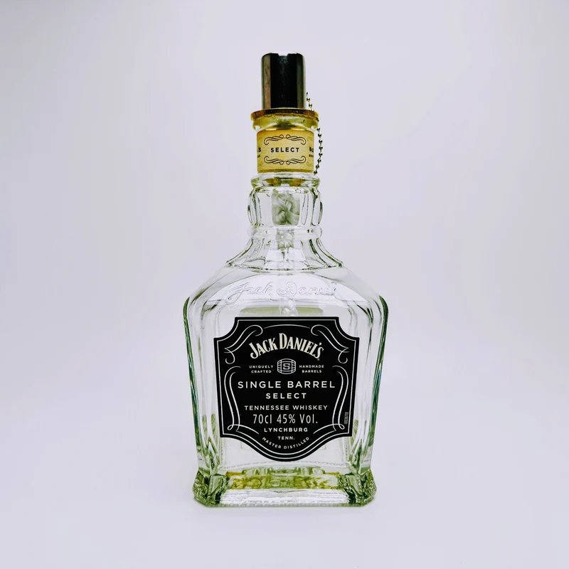 Whisky-Öllampe ”Jack Daniels” | Handgemachte Öllampe aus Jack Daniels Single Barrel Flasche | Upcycling Deko | Individuelles Geschenk