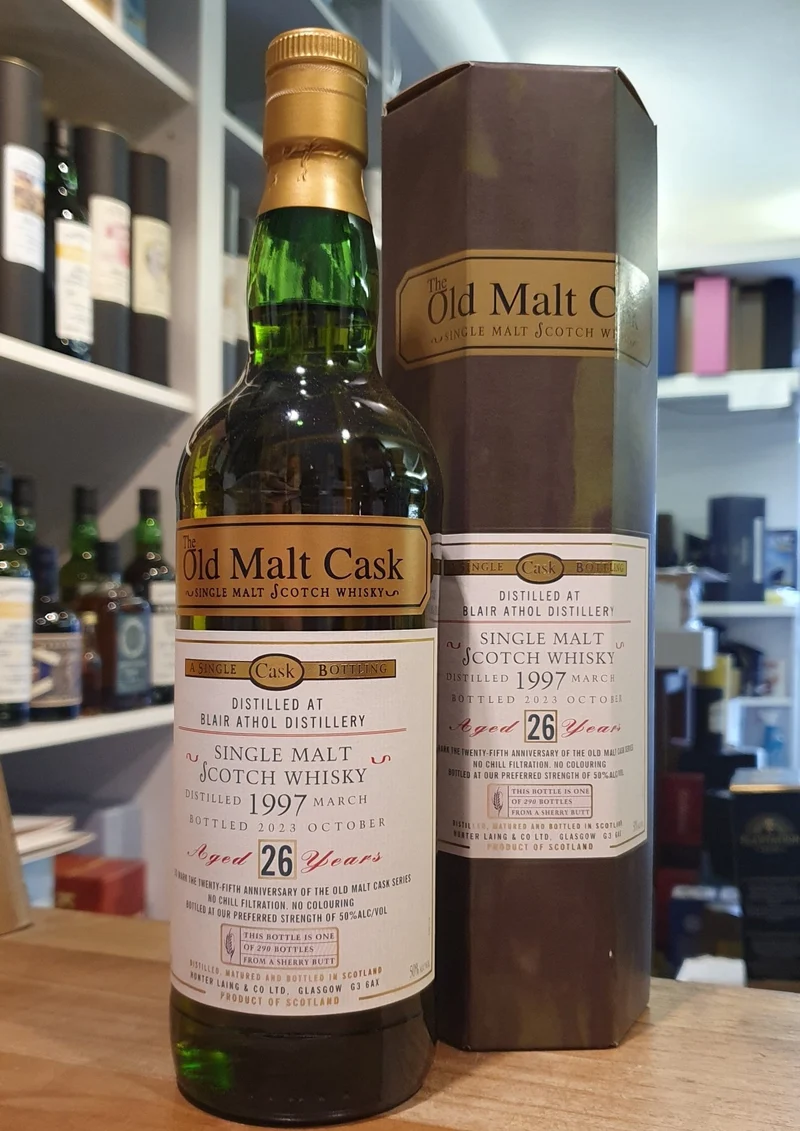 Blair Athol 1997 single cask 26 y 50 % vol. 0,7l old malt cask Whisky Hunter Laing OMC #hl56886