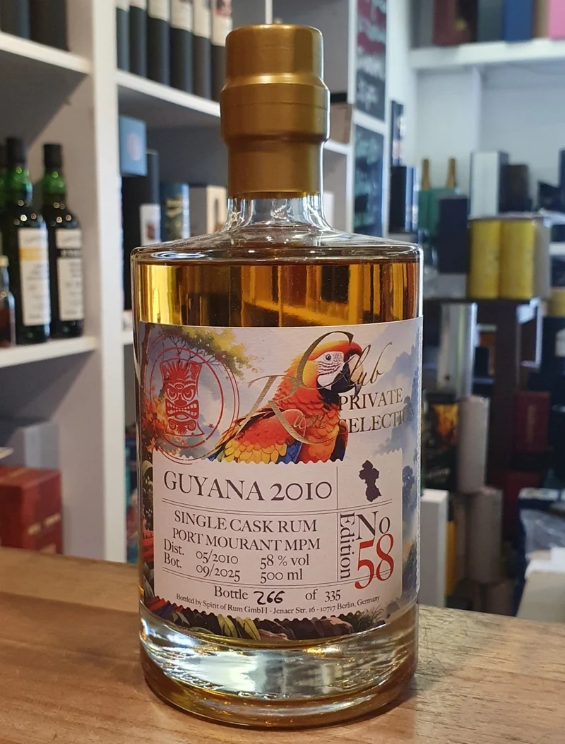 Rumclub Ed. 58 Port Mourant 2010 2025 15 y Guyana MPM 0,5l 58 % vol. rum
