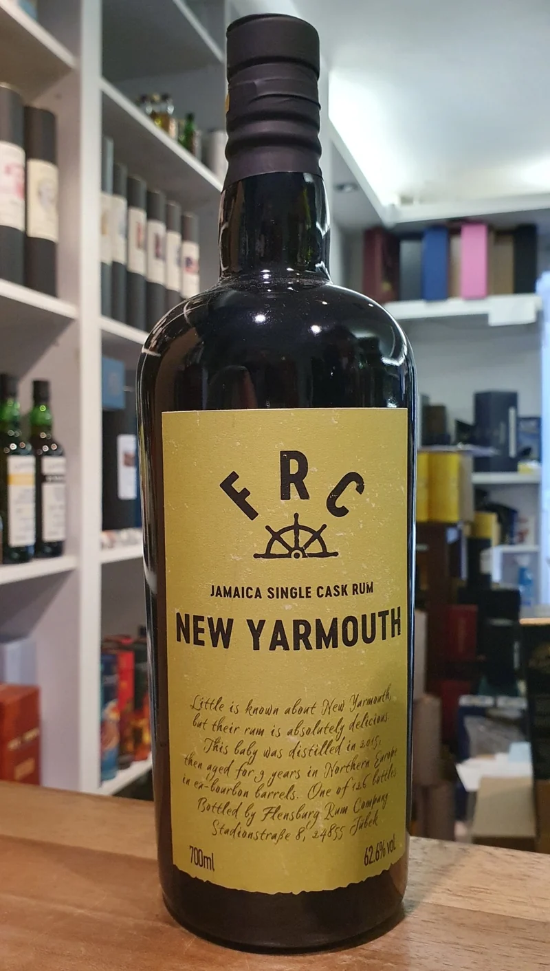 FRC New Yarmouth 2015 2025 single cask Jamaica 62,6 % 0,7l l Flensburg gelb