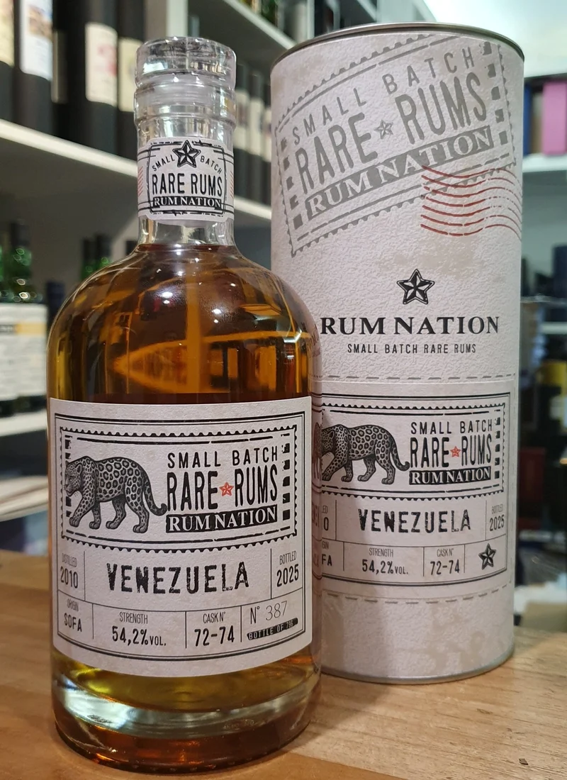 X Rum Nation Venezuela (SOFA) 2010 2025 15 y 54,2 % vol. 0,7l single Cask strength Rum Fassabfüllung Sonderedition limitiert auf ein Fass rhum