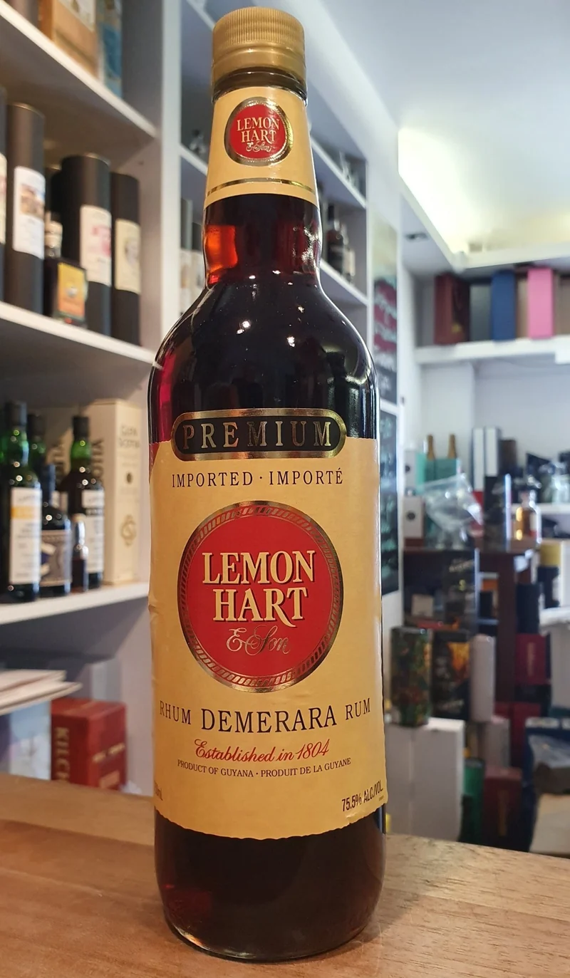 Lemon Hart 1980s Demerara Hochflasche Overproof 151 0,7l 75,5 % Guyana Rum Fassabfüllung Sonderedition