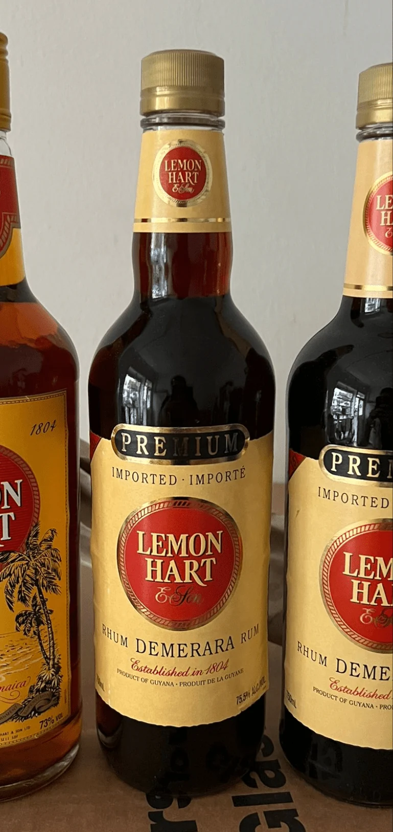 Lemon Hart 1980s Demerara Hochflasche Overproof 151 0,7l 75,5 % Guyana Rum Fassabfüllung Sonderedition