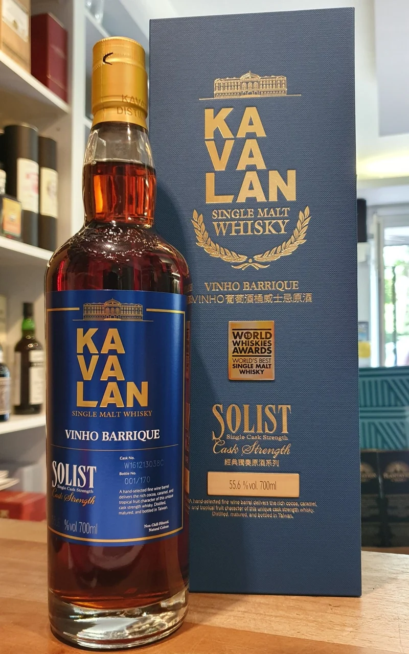 X Kavalan Solist Vinho Barrique 2016 single cask 0,7l 55,6% single cask Taiwan Whisky 3038c eckig
