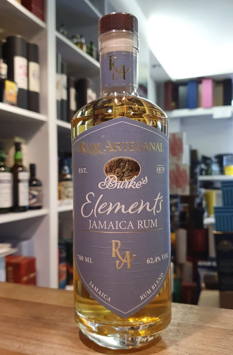 RA Artesanal Jamaica New Yarmouth WP Burkes Elements Luft limited 0,7l 62,4 % vol. Rum
