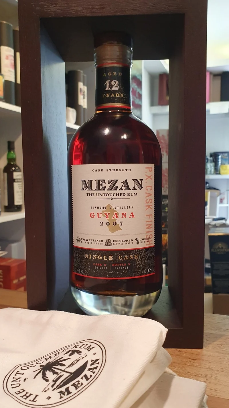 Mezan Diamond DDL Guyana 2007 Single cask 0,7l 56 % vol. Rum Bourbonfass, PX-