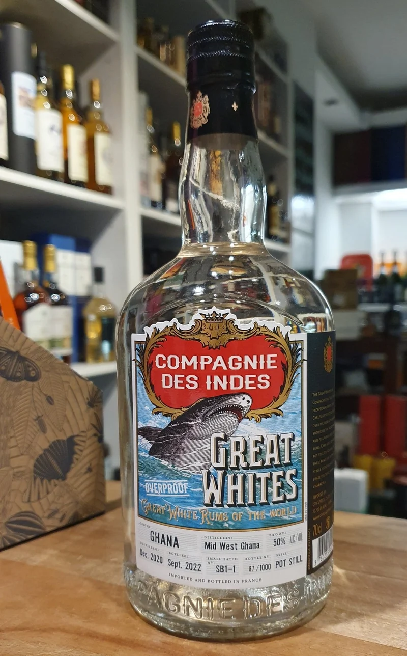 Compagnie de indes Ghana Mid West Dist. white Rum 0,7l 50% vol. Overproof