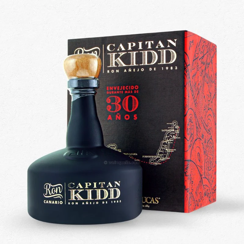 Arehucas Ron Añejo 30YO Capitan Kidd 40% 0,7L