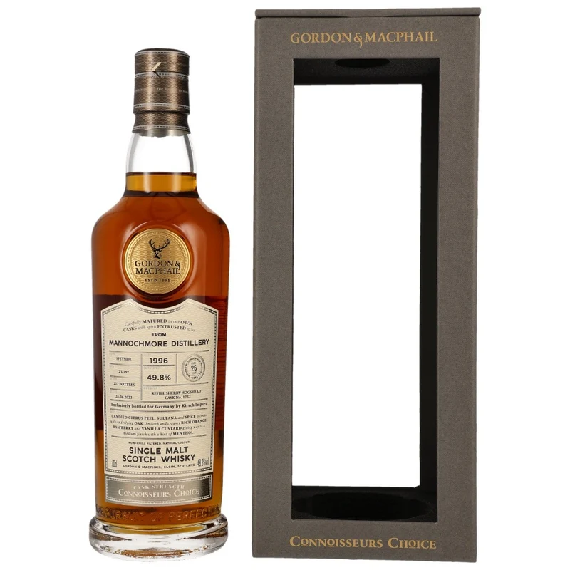 Mannochmore 26 Jahre 1996/2023 G&M Refill Sherry #1752 49,8% 0,7l