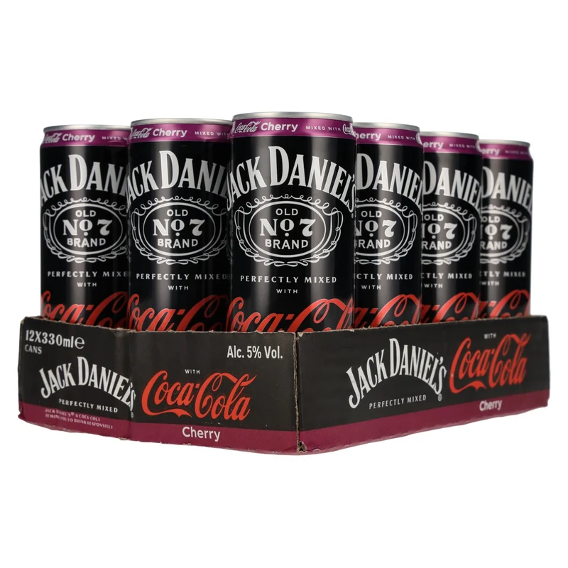 Jack Daniel's No. 7 Whiskey & Coca Cola CHERRY 5% Vol. 12x0,33l Dosen Pfand