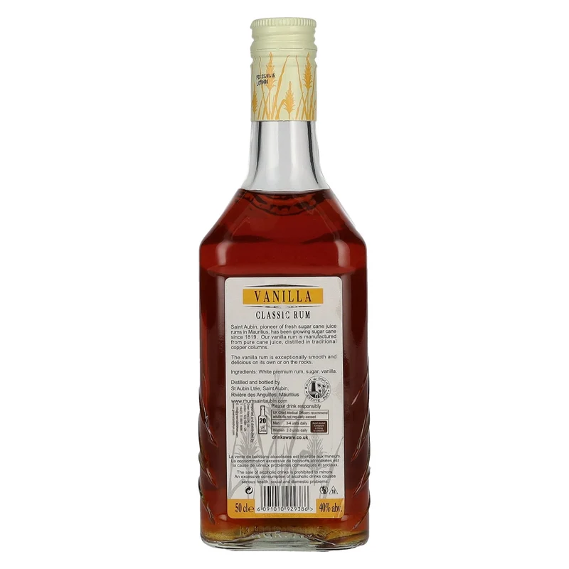 Saint Aubin VANILLA Classic Rum 40% Vol. 0,5l