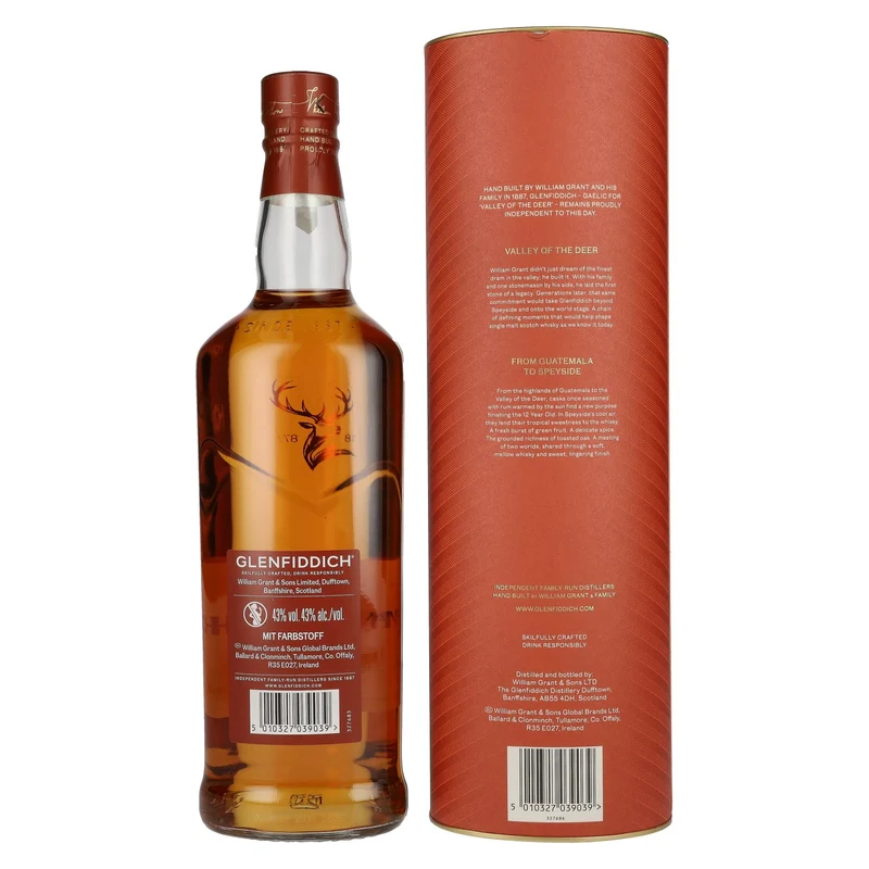Glenfiddich 12 Years Old Rum Cask Single Malt Travel Exclusive 43% Vol. 1l in Geschenkbox