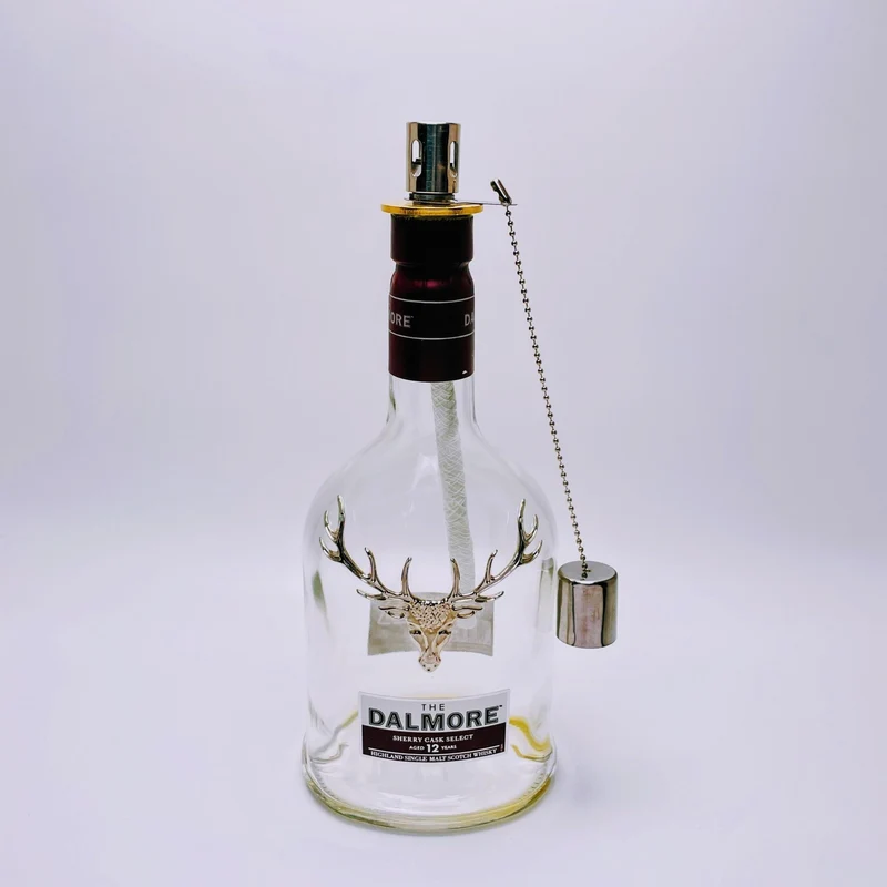 Whisky-Öllampe Dalmore | Handgemachte Öllampe aus Dalmore Whiskey Flaschen | Upcycling | Individuell | Geschenk | Schottland | Deko