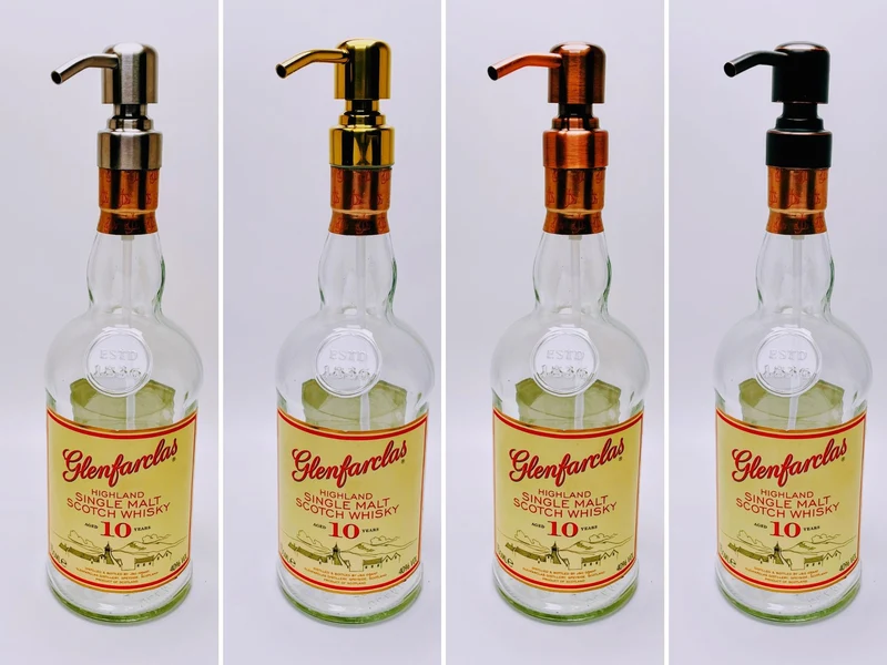Whisky-Seifenspender Glenfarclas | Upcycling Pumpspender aus Glenfarclas Whiskey Flaschen | Nachfüllbar mit Seife | Bad Deko | Geschenk