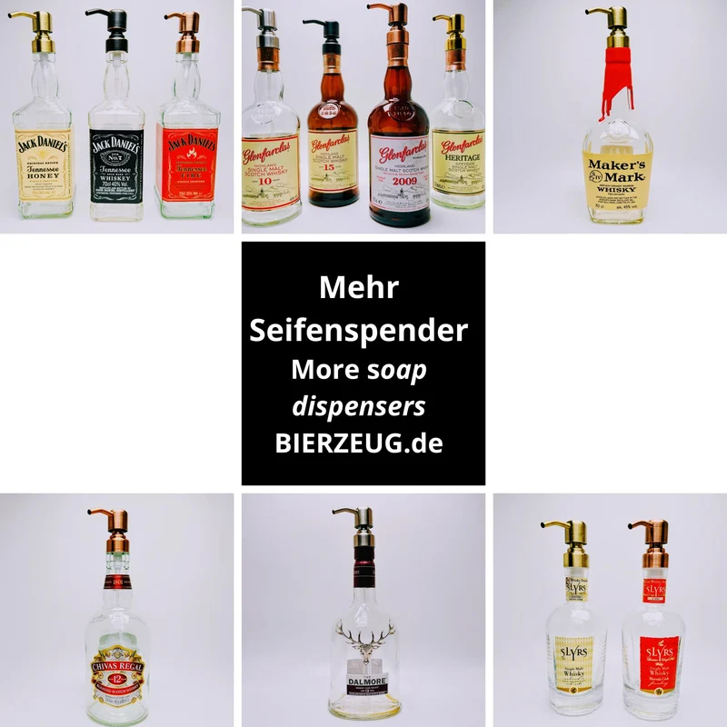 Whisky-Seifenspender Glenfarclas | Upcycling Pumpspender aus Glenfarclas Whiskey Flaschen | Nachfüllbar mit Seife | Bad Deko | Geschenk