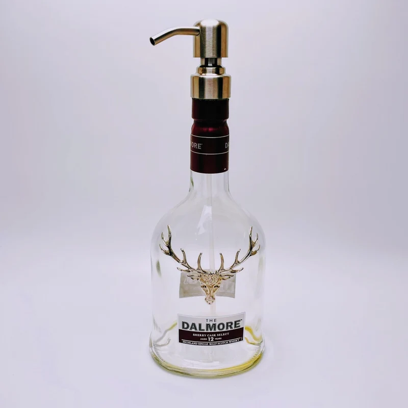 Whisky-Seifenspender Dalmore | Upcycling Pumpspender aus Dalmore Whiskey Flaschen | Nachfüllbar mit Seife | Bad Deko | Geschenk Jäger