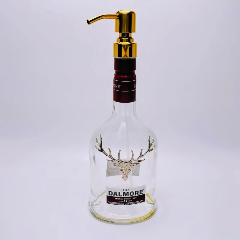 Whisky-Seifenspender Dalmore | Upcycling Pumpspender aus Dalmore Whiskey Flaschen | Nachfüllbar mit Seife | Bad Deko | Geschenk Jäger