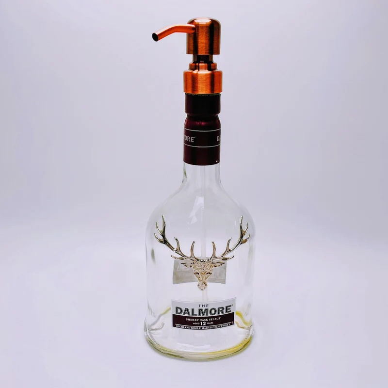 Whisky-Seifenspender Dalmore | Upcycling Pumpspender aus Dalmore Whiskey Flaschen | Nachfüllbar mit Seife | Bad Deko | Geschenk Jäger