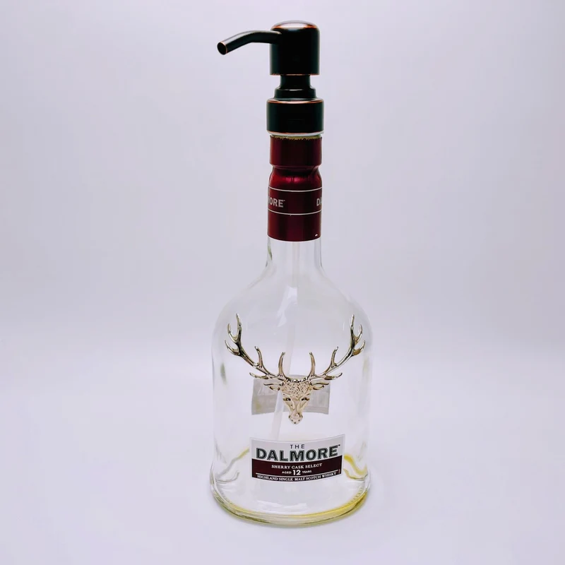 Whisky-Seifenspender Dalmore | Upcycling Pumpspender aus Dalmore Whiskey Flaschen | Nachfüllbar mit Seife | Bad Deko | Geschenk Jäger