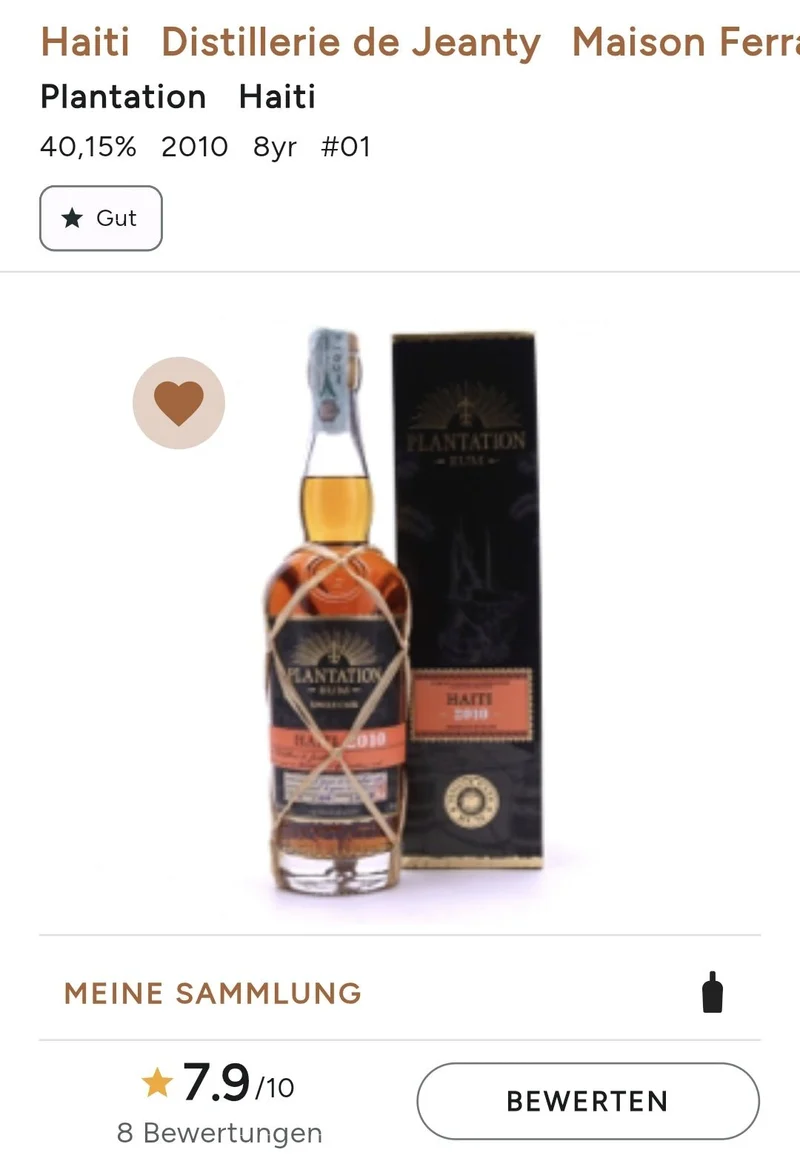 Plantation Haiti 2010 XO 0,7l 40,1%vol. Rum de Jeanty distillery single cask Planteray #1
