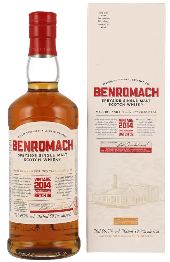 Benromach 2014 2024 Cask Strength Batch 2 0,7l 59,7 % vol. Whisky vintage