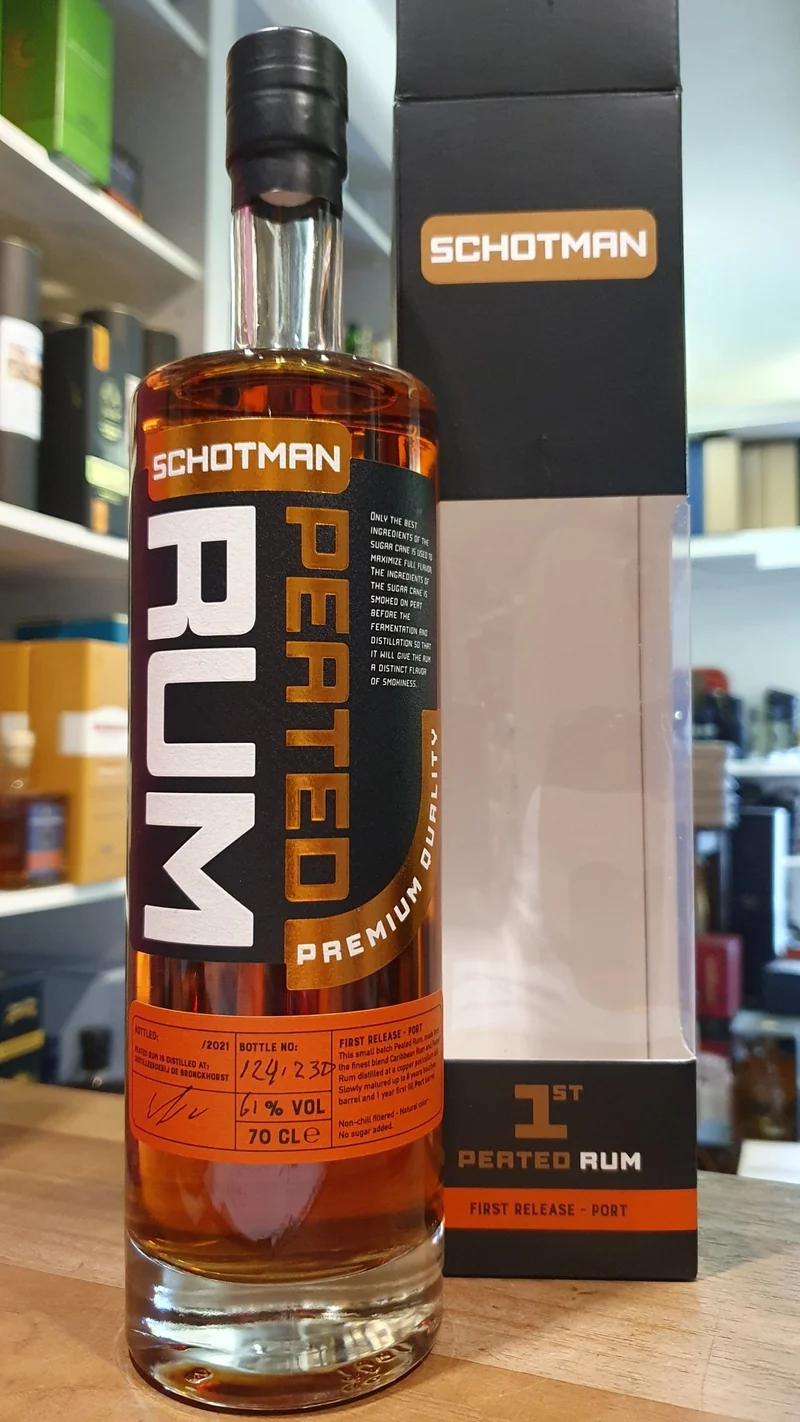 Schotman Rum B1 Peated Port cask 0,7l 61% vol. blend rot