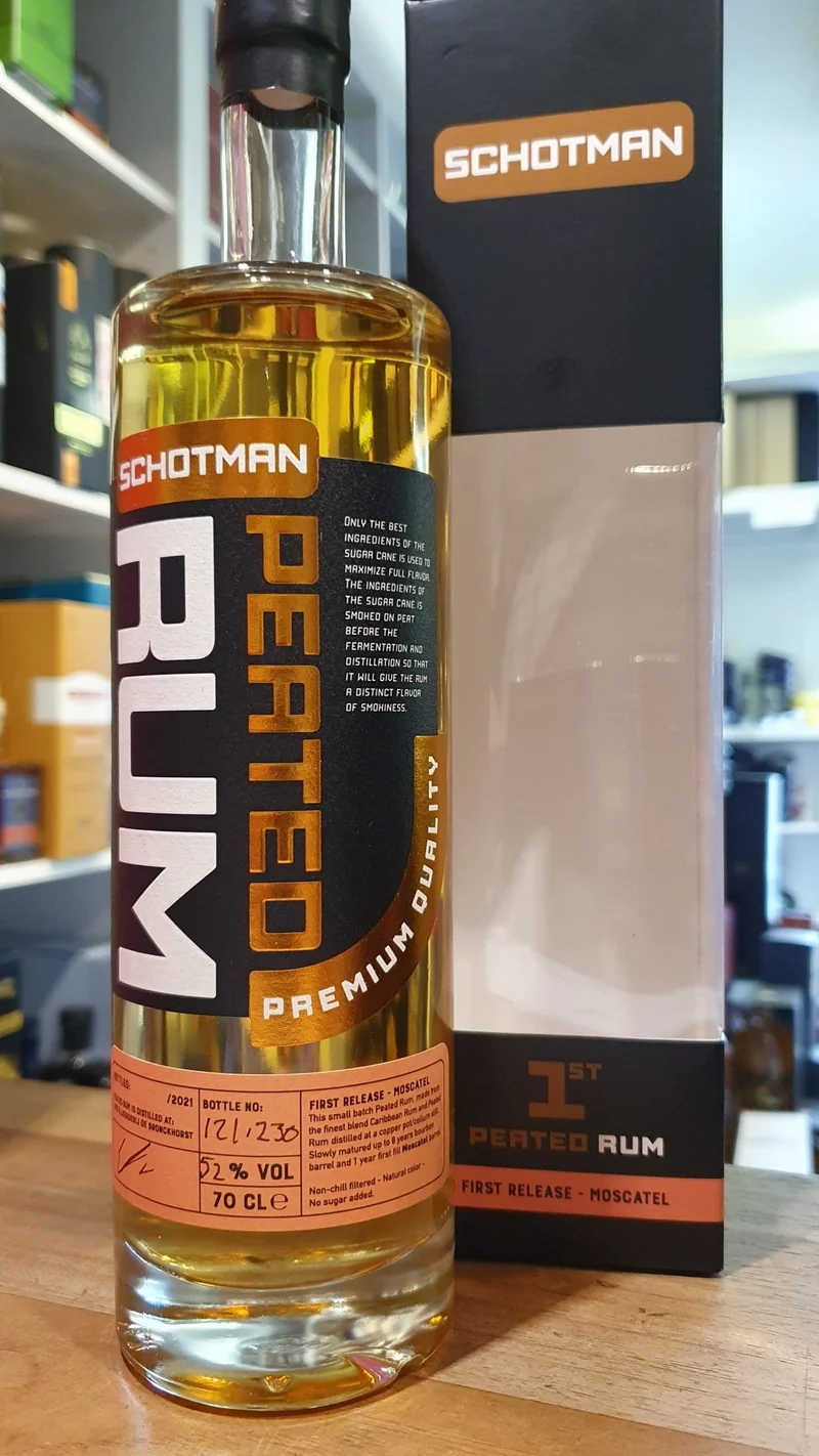 Schotman Rum B1 Peated Moscatel cask 0,7l 52% vol. blend orange