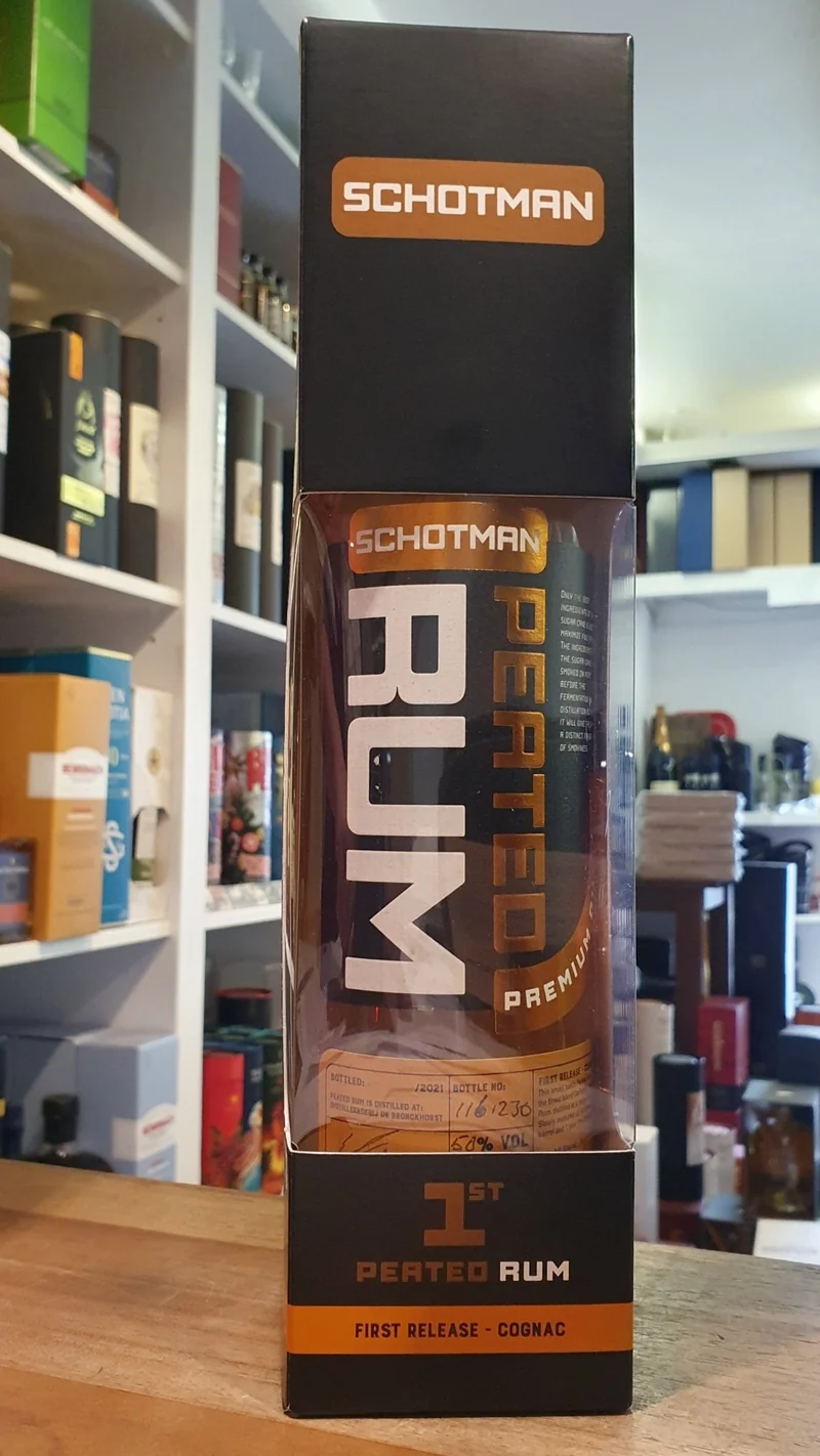 Schotman Rum B1 Peated Cognac cask 0,7l 50% vol. blend orange