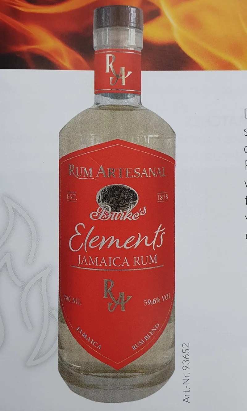 X RA Artesanal Long Pond Hampden Burkes Elements II 2024 Feuer limited 0,7l 59,6% vol. Rum