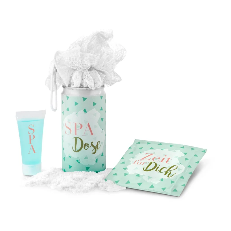SPA Dose Danke – Badesalz, Duschgel & Schwamm als Wellness-Geschenk
