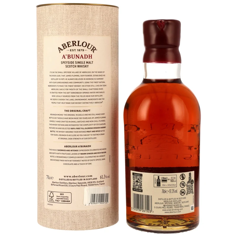 Aberlour A’bunadh Batch 085 Spanish Oloroso Sherry Butts 61,3% vol. 700ml