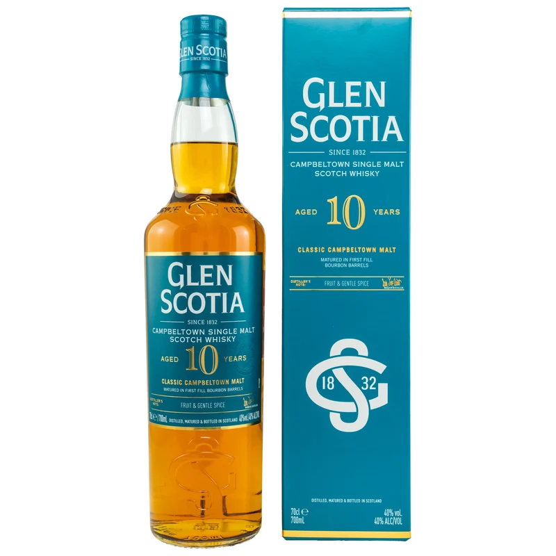 GLEN SCOTIA - 10 Jahre Unpeated - 40% Vol.