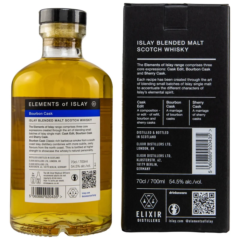 ELEMENTS OF ISLAY - Bourbon Cask - 54,5% Vol.