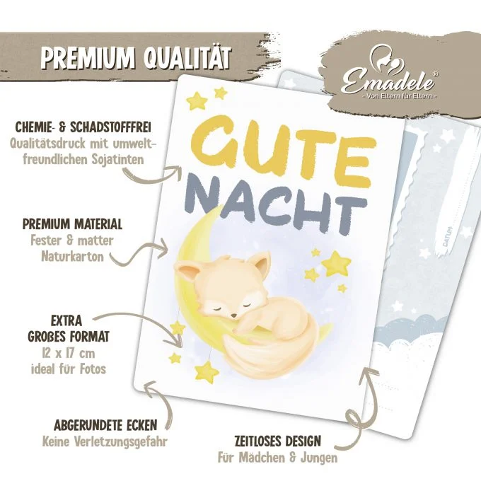 Meilensteinkarten für Mädchen und Jungen zur Geburt