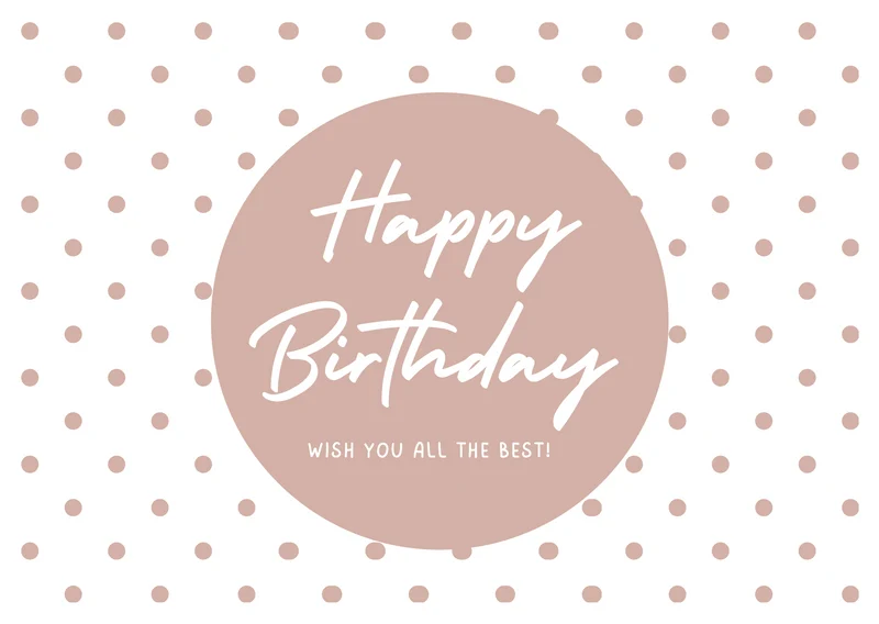 Grußkarte „Happy Birthday- wish you all the best" (Punkte)