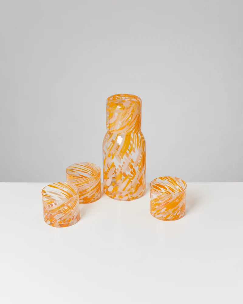 Joia Glas klein drops orange 5er-Set