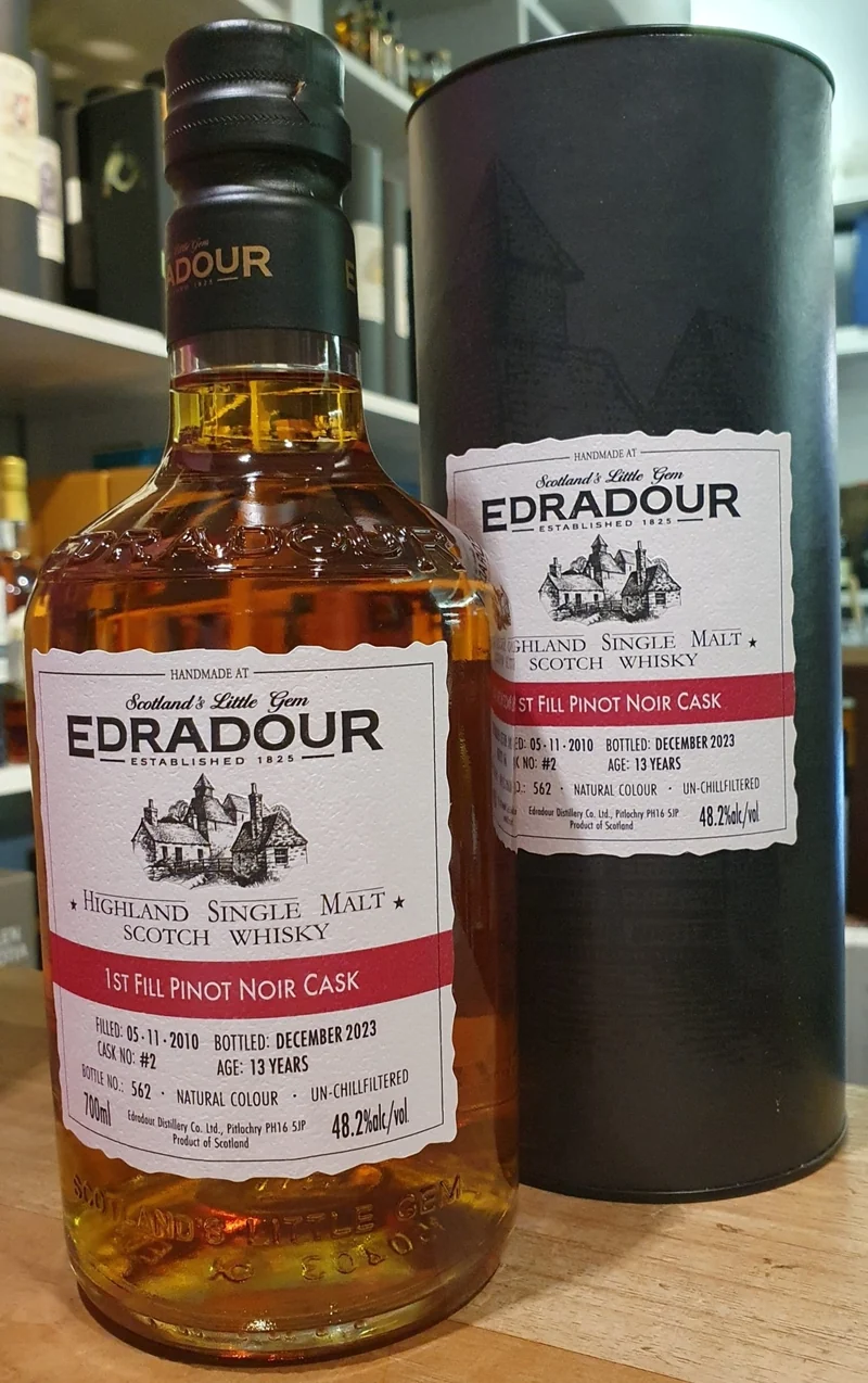 X Edradour 2010 2023 13y Pinot Noir wine Cask #2 0,7l Fl 48,2%vol. St. Michael Eppan Highland single malt scotch whisky