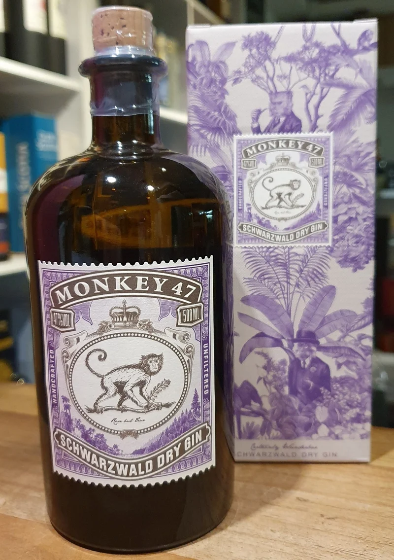 X Monkey 47 MIT Karton Schwarzwald dry Gin 0,5l 43% vol. Fl.