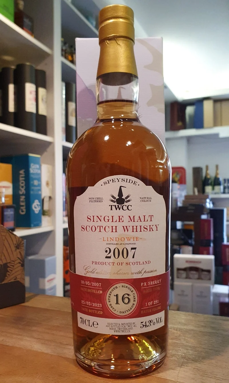 Linkwood Single cask 2007 16 y Lindowie Twcc 0,7l 54,6%vol. single cask The stillmans scotch Whisky