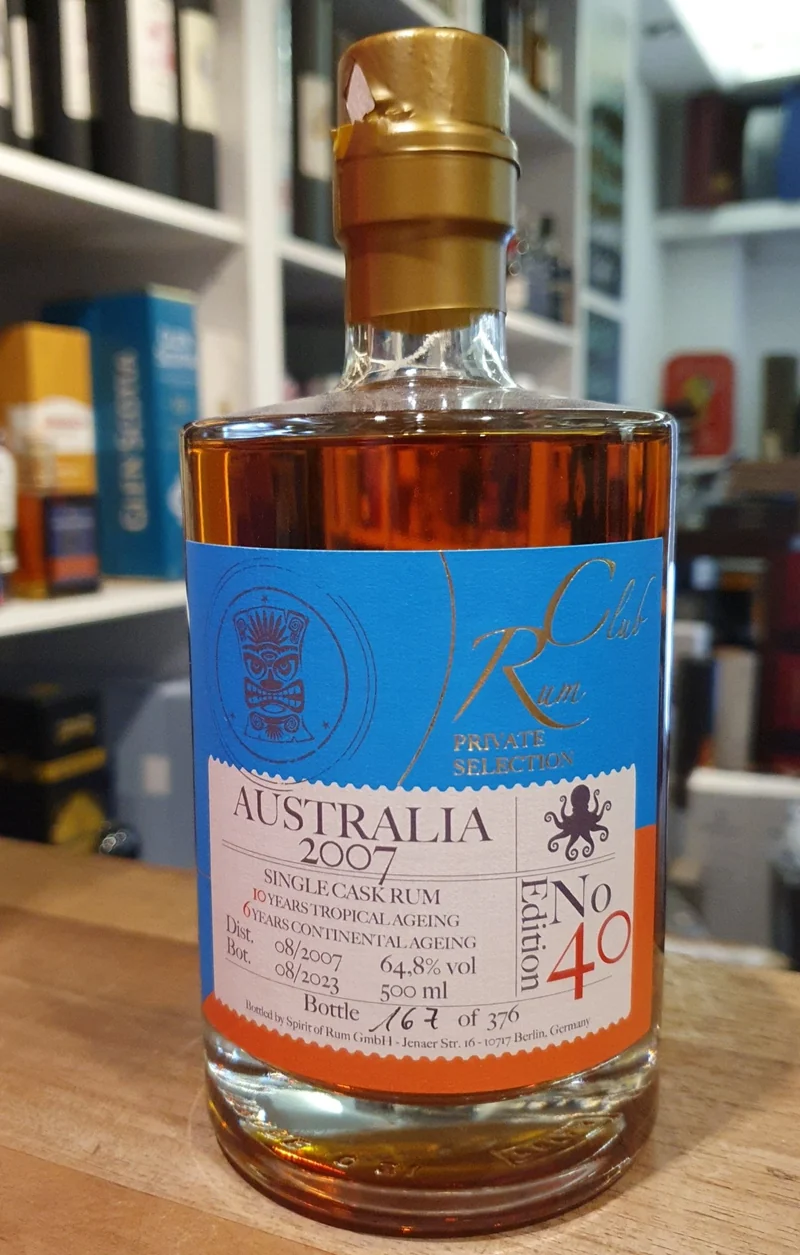 Rumclub ed. 40 Australia 2007 2023 Beenleigh Dist. 0,5l 64,8% vol. single cask rum club
